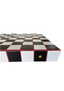 Chess Board Matt Black & White with Bloody Red Grout
