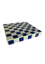 Chess Board Matt Indigo & Cream with Neon Yellow Grout