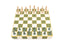 Chess Board Matt Nude & Olive Green with Yellow Grout