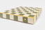 Chess Board Matt Nude & Olive Green with Yellow Grout