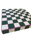 Chess Board Matt Forest Green & White with Eggplant Grout